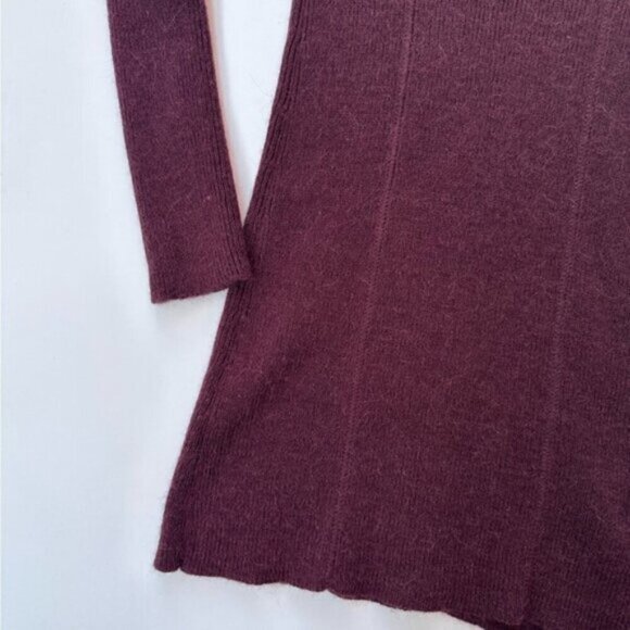 DIESEL Alpaca Wool Blend Burgundy Red Y2K Fitted Knit Ribbed Sweater Dress Small - Picture 8 of 14